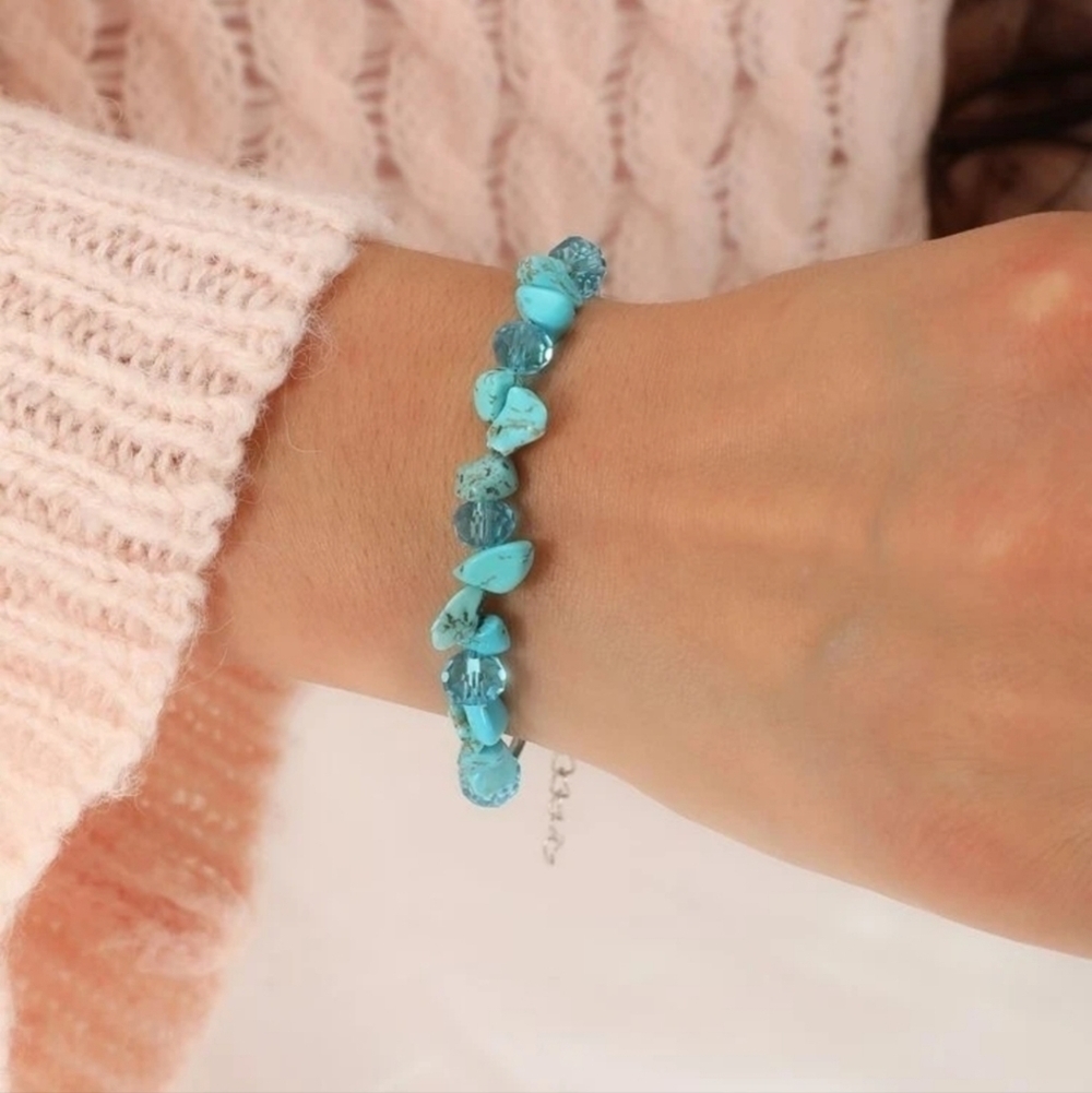 Turquoise  Stone Beaded Bracelet